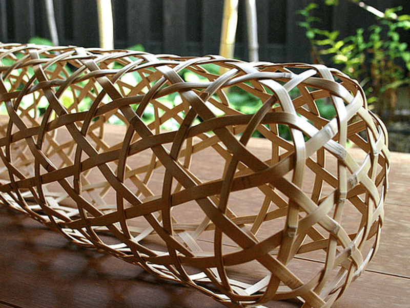 Close up view of a bamboo wife