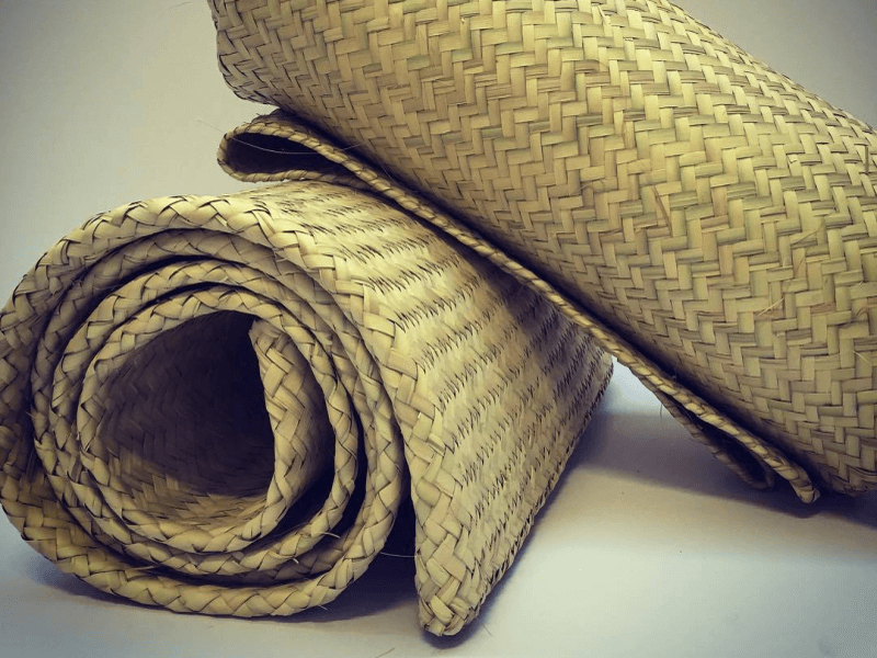 woven grass beach mat