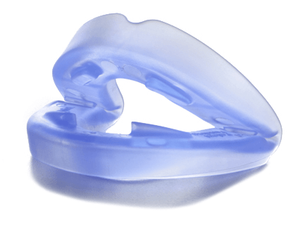 ZQuiet snoring mouthpiece on white background facing left