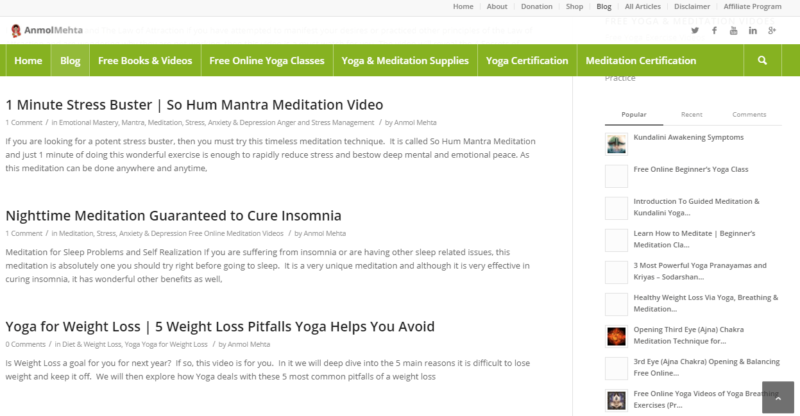 Anmol Mehta's yoga meditation blog