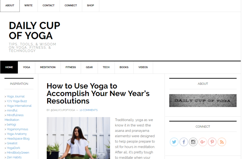 Daily Cup of Yoga's yoga meditation blog