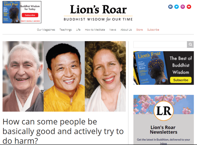 Lion's Roar, a nonprofit buddhist blog