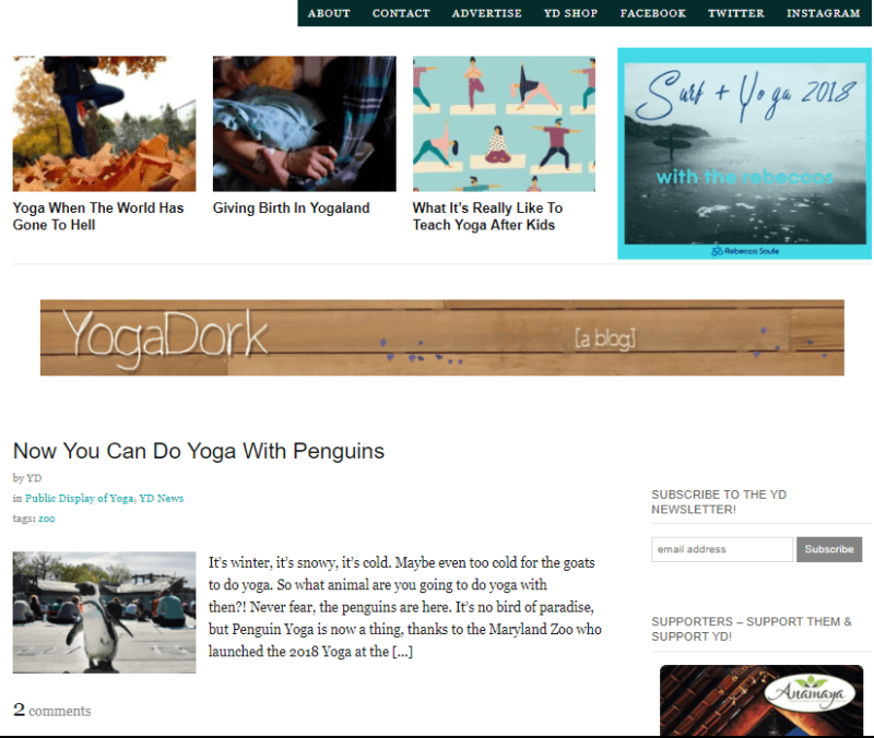 Yoga Dork's fun yoga meditation blog