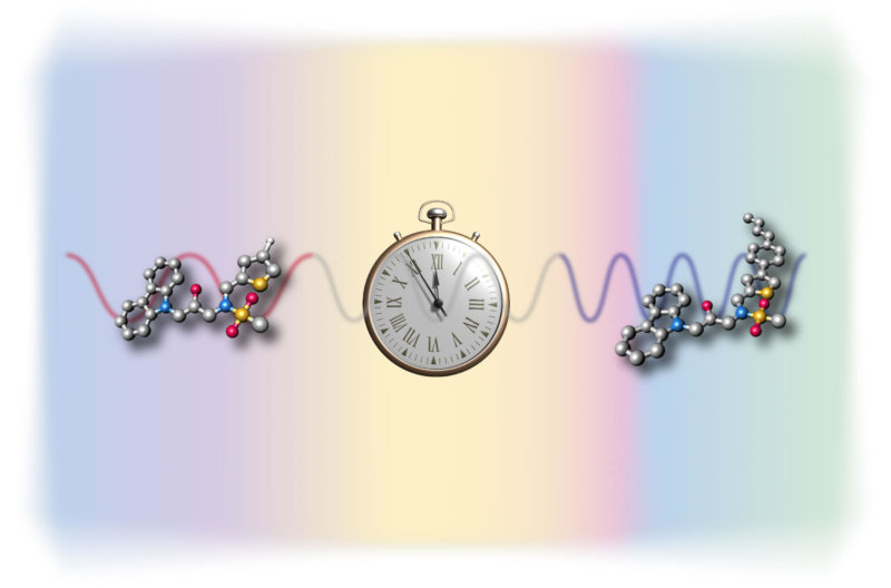 illustration of pocket watch surrounded by gene representations