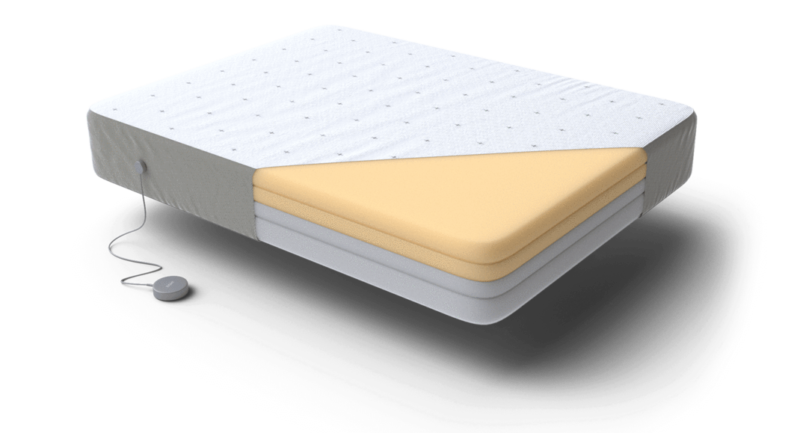 Eight Jupiter+ smart mattress interior layers