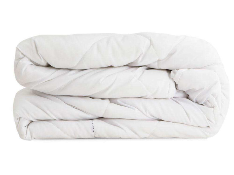 Luxor Linens Francisco Mattress Pad folded up against white background